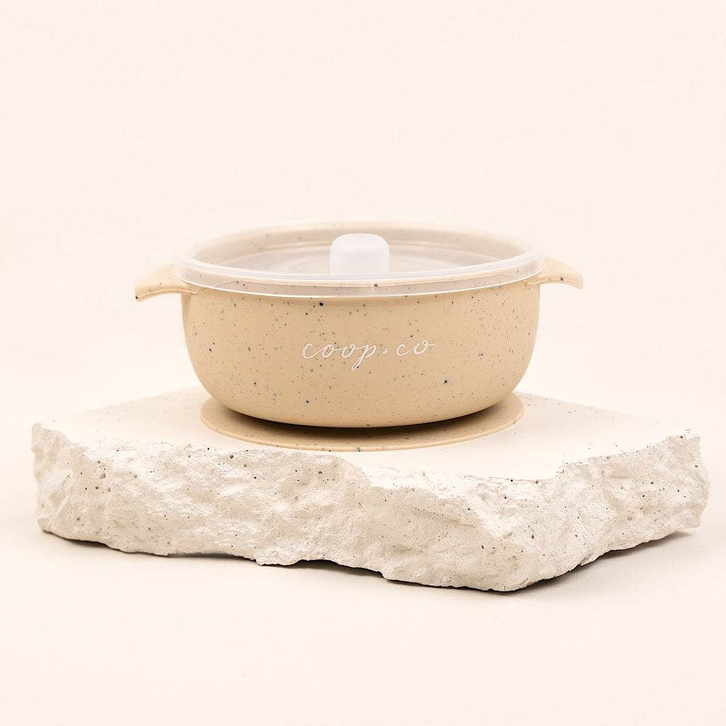 SECONDS / DAMAGED Cream Speckle Suction Bowl