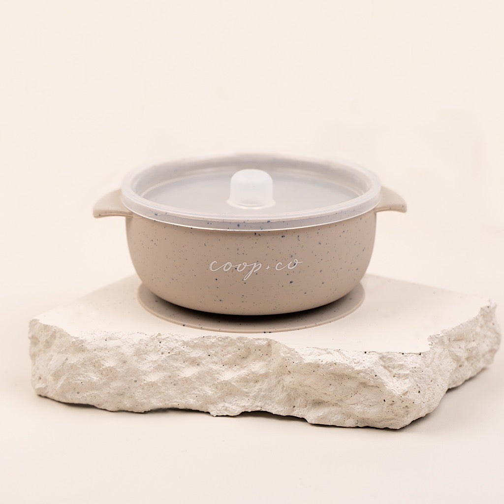 Cookie Speckle Suction Bowl