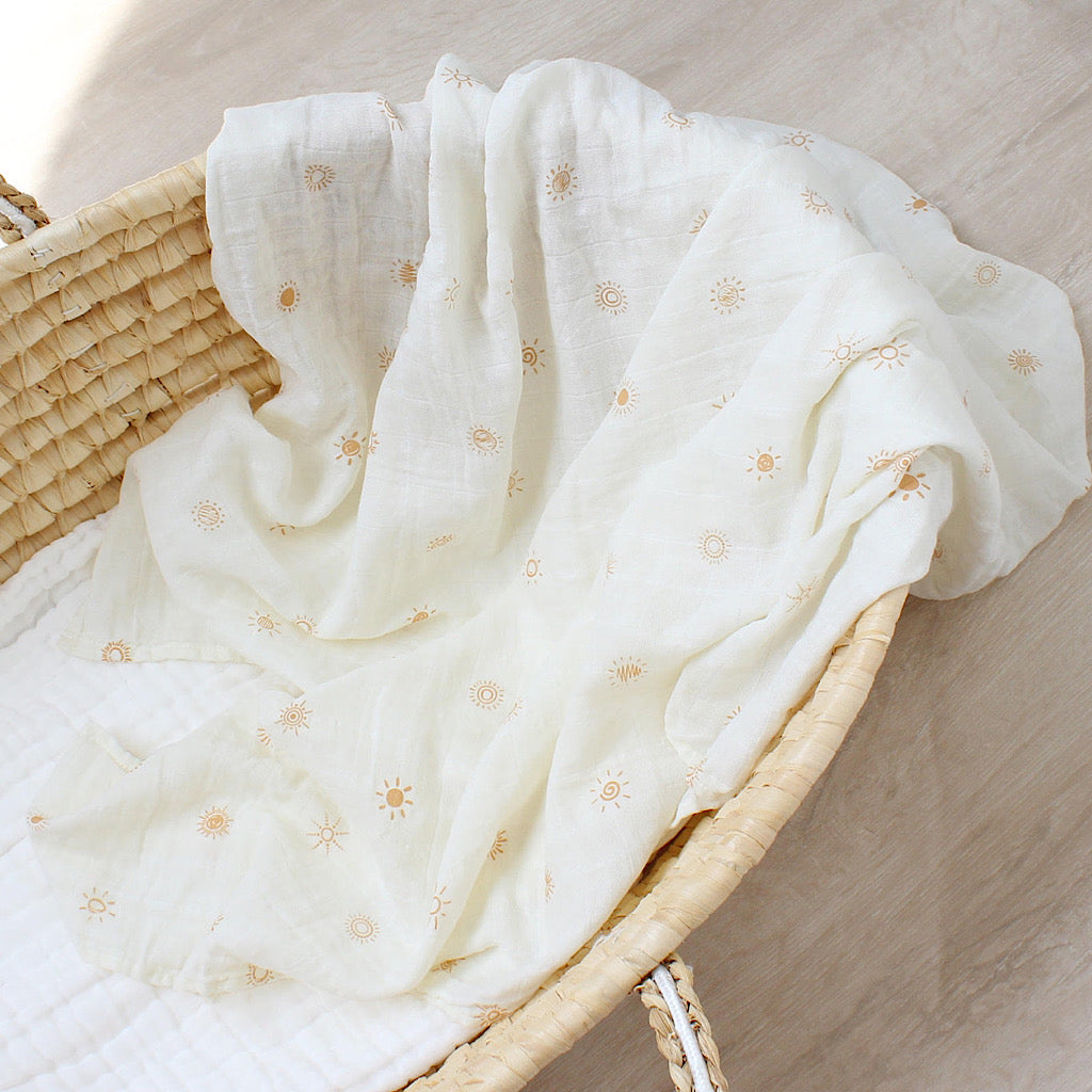 Muslin Swaddle Blanket - Sunny
