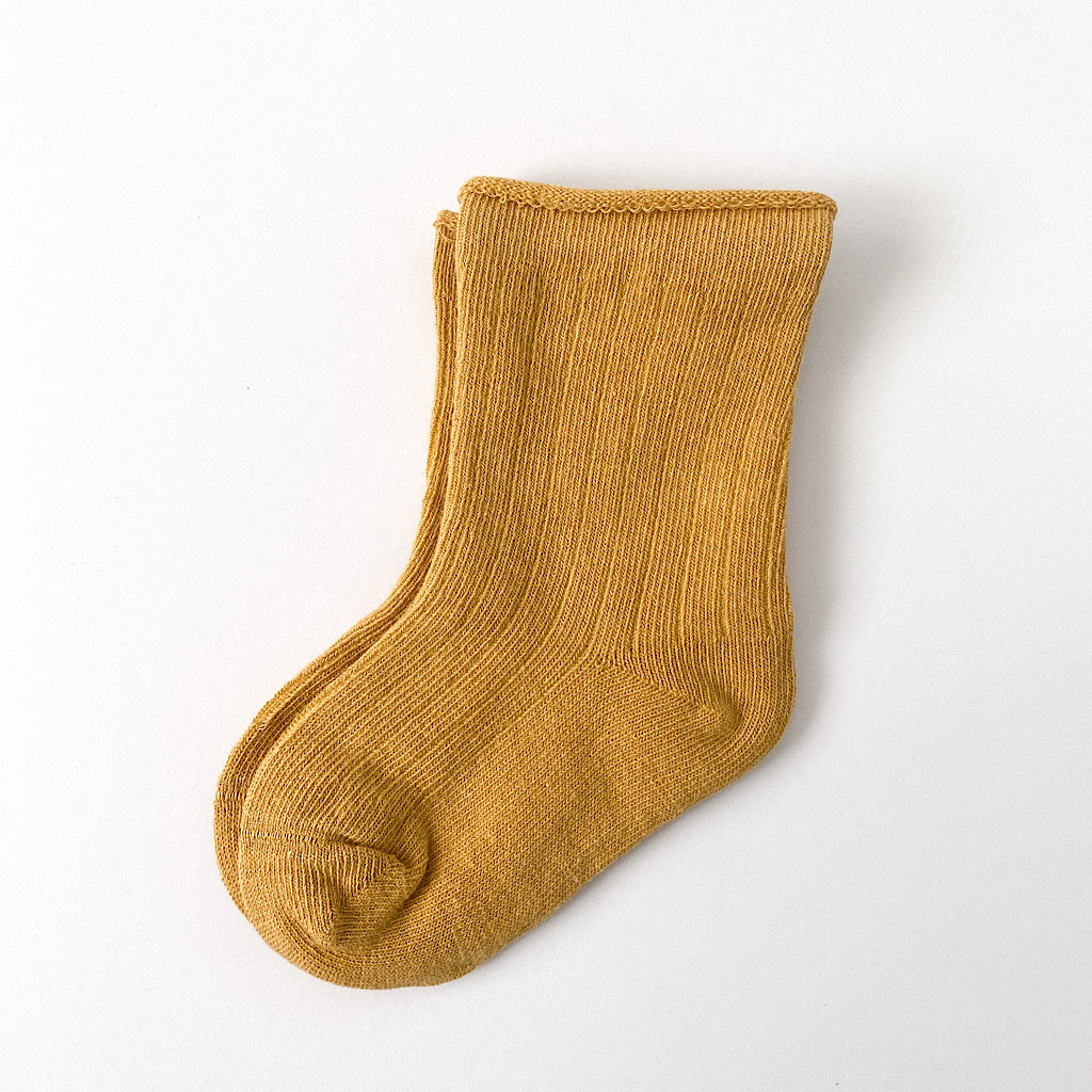 Ribbed Cotton Baby Socks