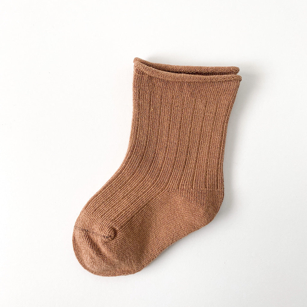 Ribbed Cotton Baby Socks