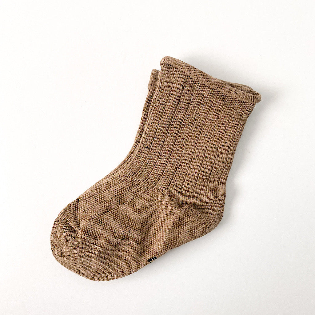 Ribbed Cotton Baby Socks