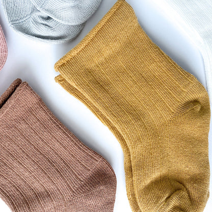 Ribbed Cotton Baby Socks