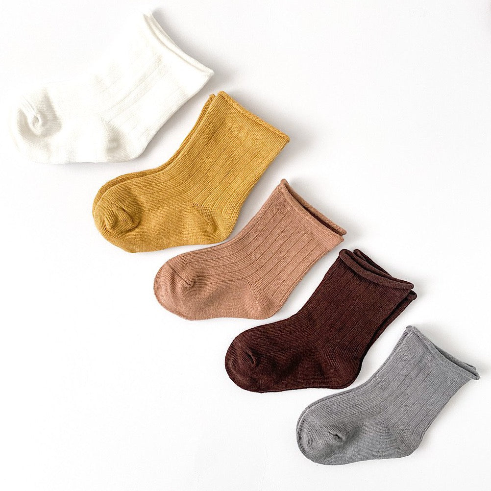 Ribbed Cotton Baby Socks