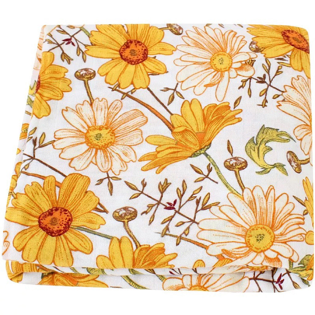 Muslin Swaddle Blanket - Daisy