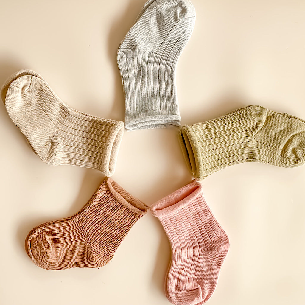 Ribbed Cotton Baby Socks